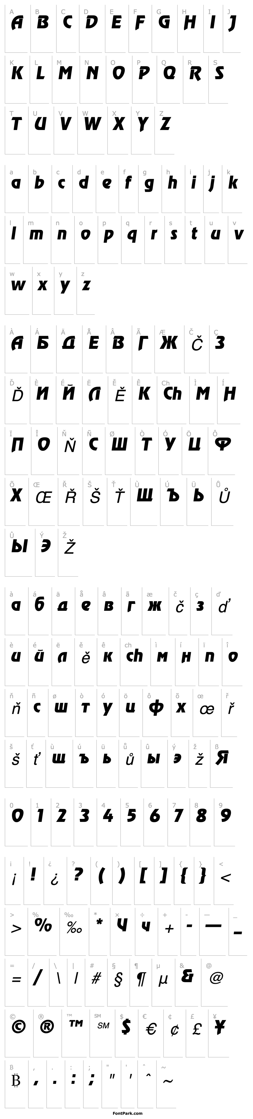 Přehled Revue Rus Italic