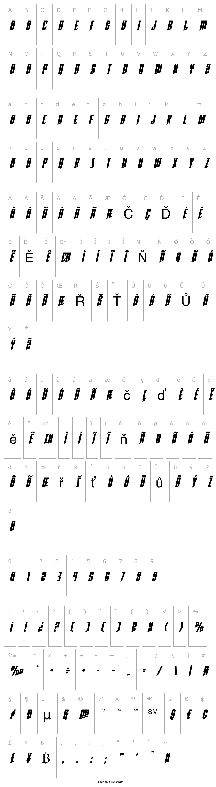 Overview Rhinoclops Expanded Italic