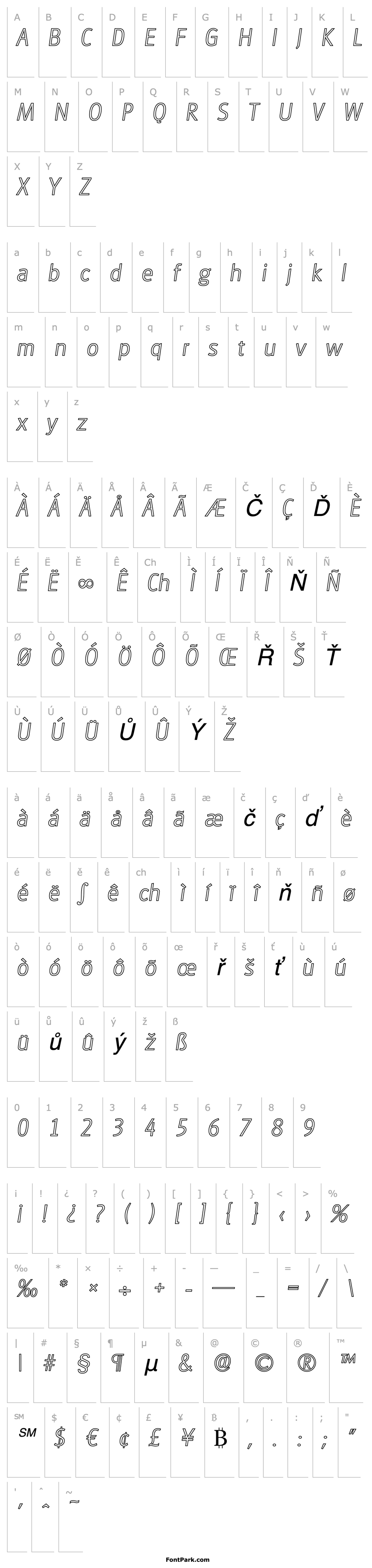 Overview RichardBeckerOutline-Xlight-Italic