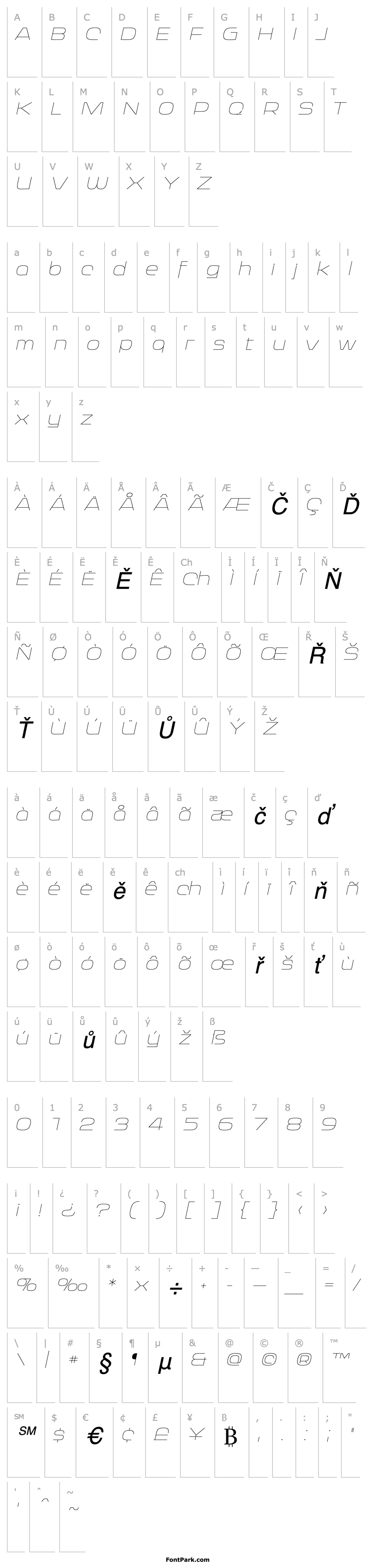 Přehled Ritafurey Thin Italic