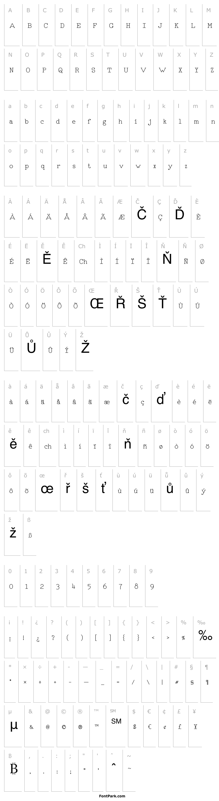 Overview RM Typerighter Regular