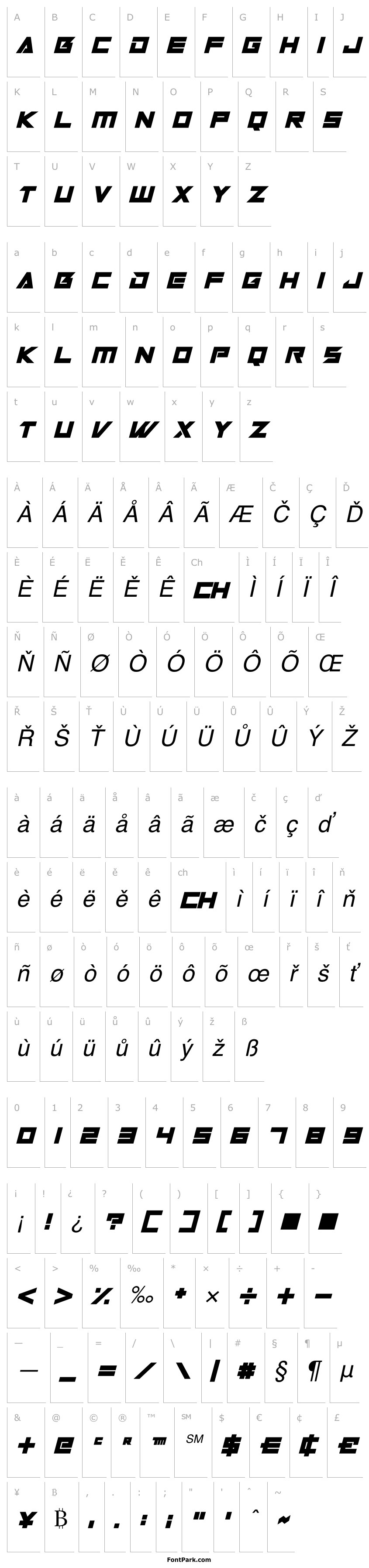 Přehled Robot World Italic