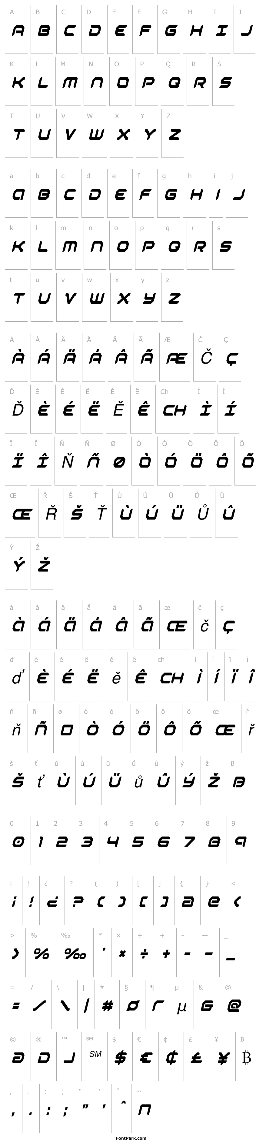 Overview Robotaur Condensed Italic