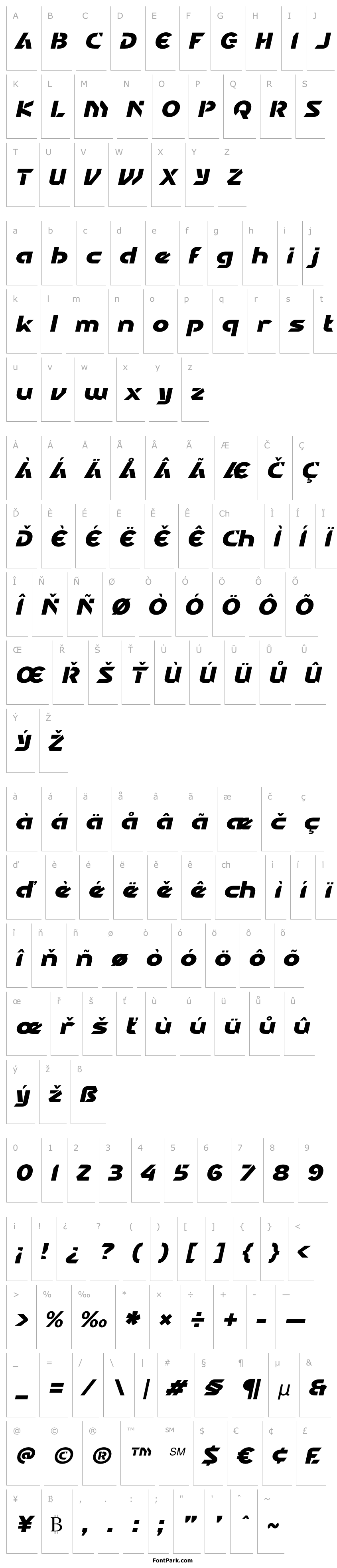 Přehled Robotic Cyborg Italic