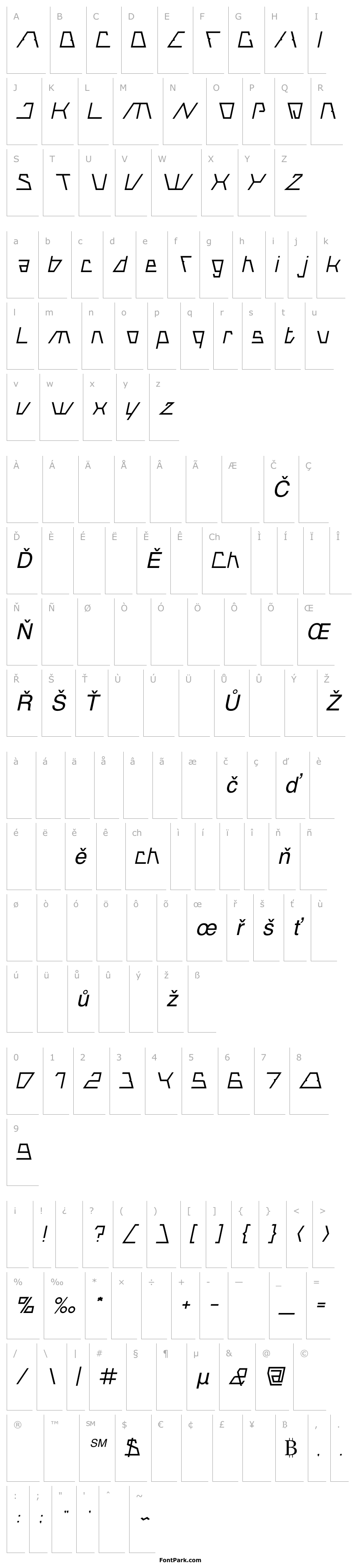 Přehled ROBOTIC Italic