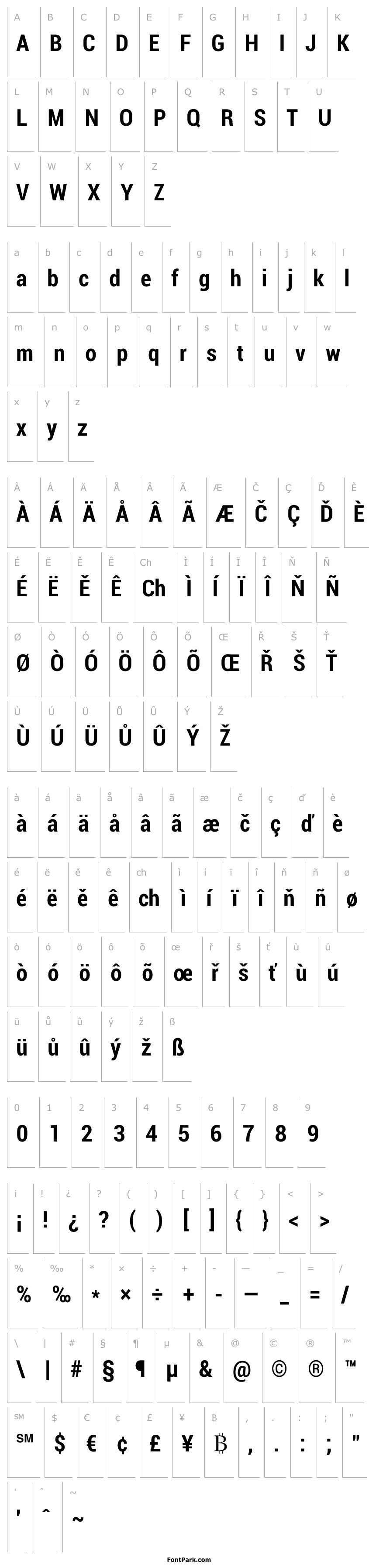 Overview Roboto Bold Condensed