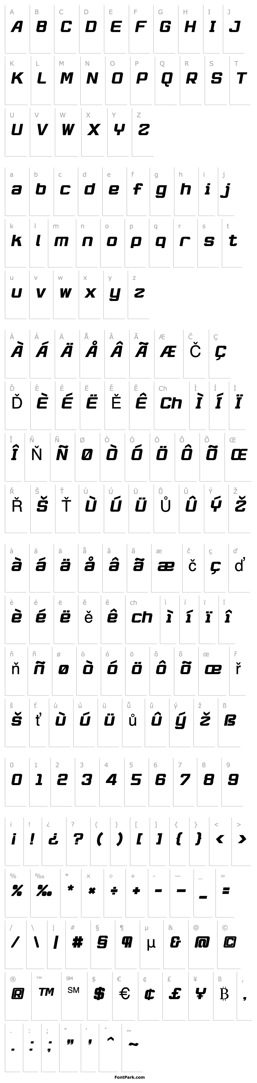 Overview RobustikBold Oblique