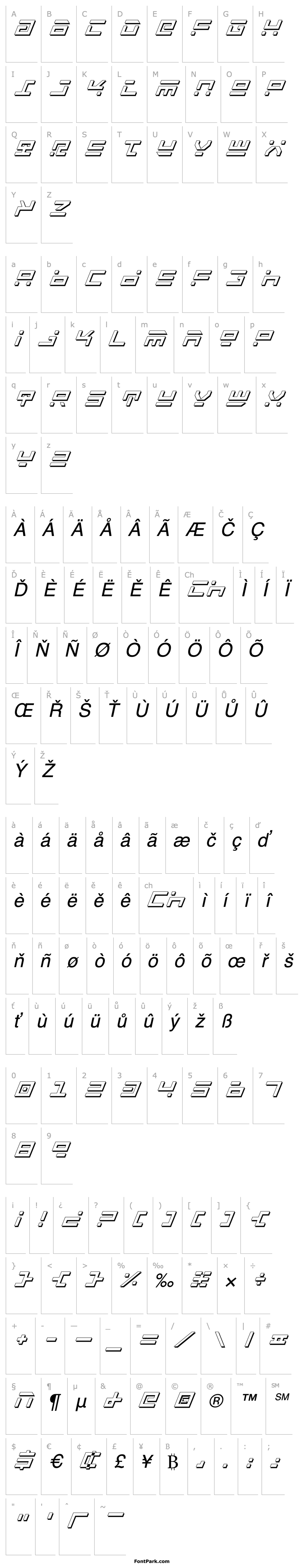 Overview Rocket Type Shadow Italic