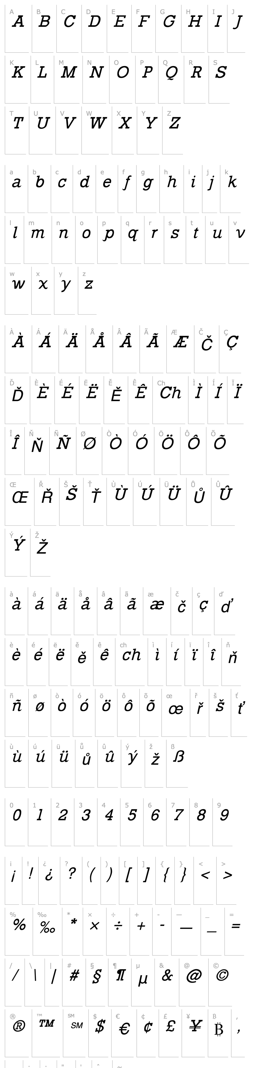 Overview Rockford Italic