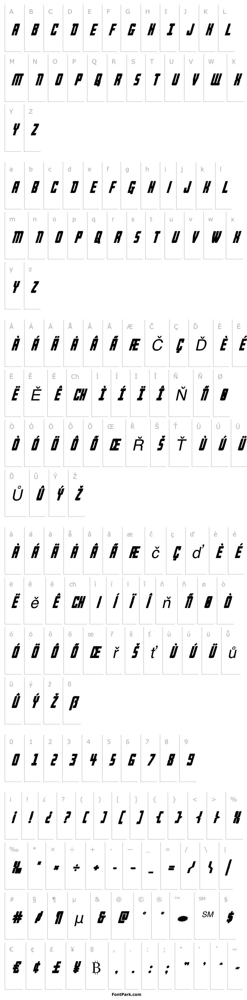 Přehled Rockledge Bold Italic