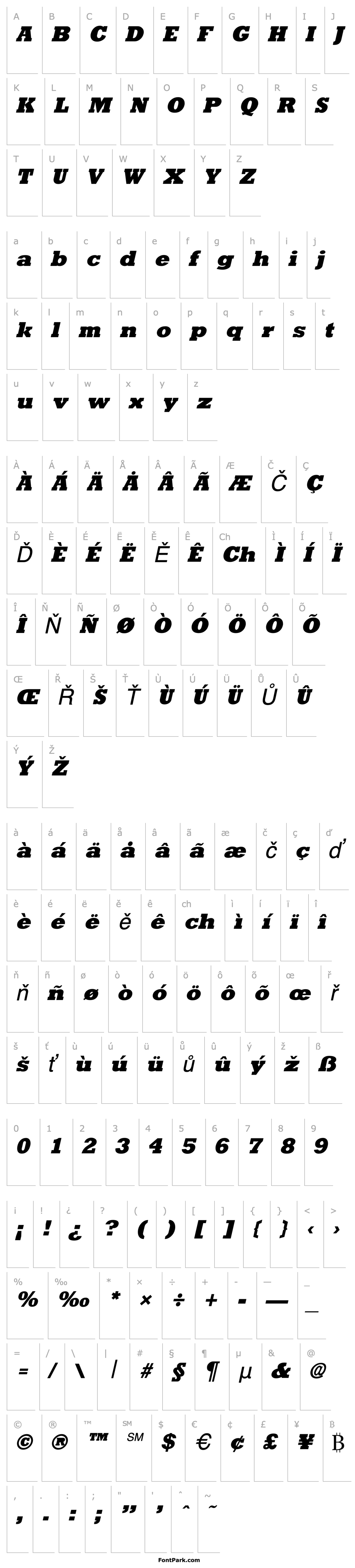 Overview RockneyExtrabold Italic