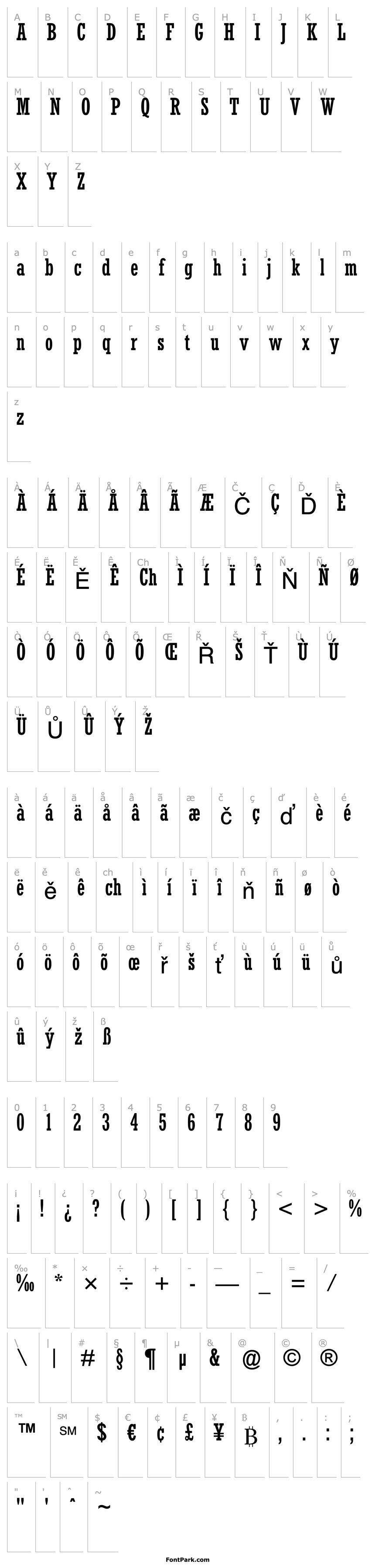 Overview RockwellStd-Condensed