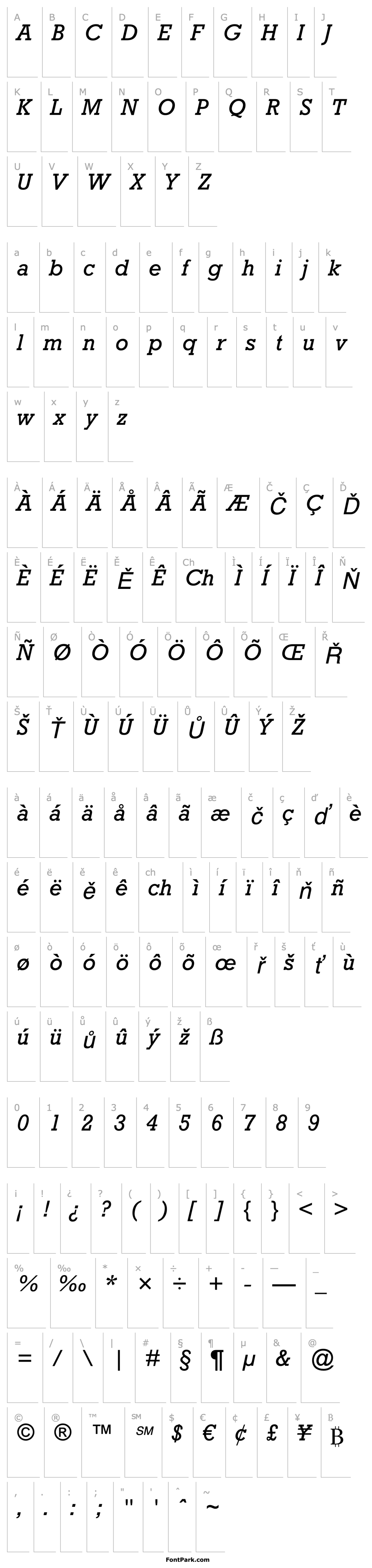 Overview RockwellStd-Italic