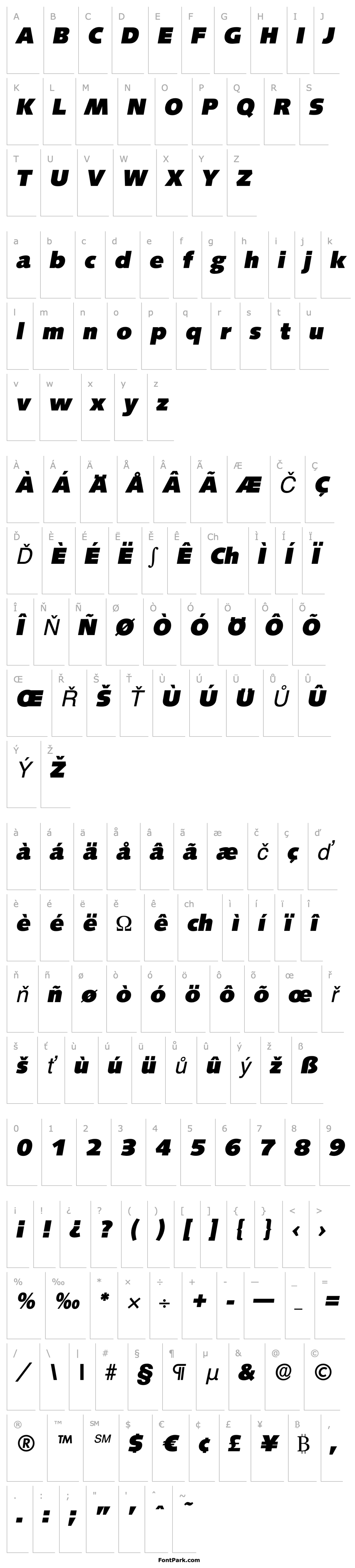 Overview RogerBecker-Heavy Italic