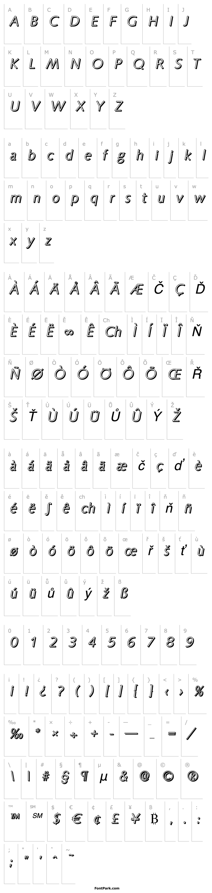 Overview RogerBeckerShadow-Light-Italic