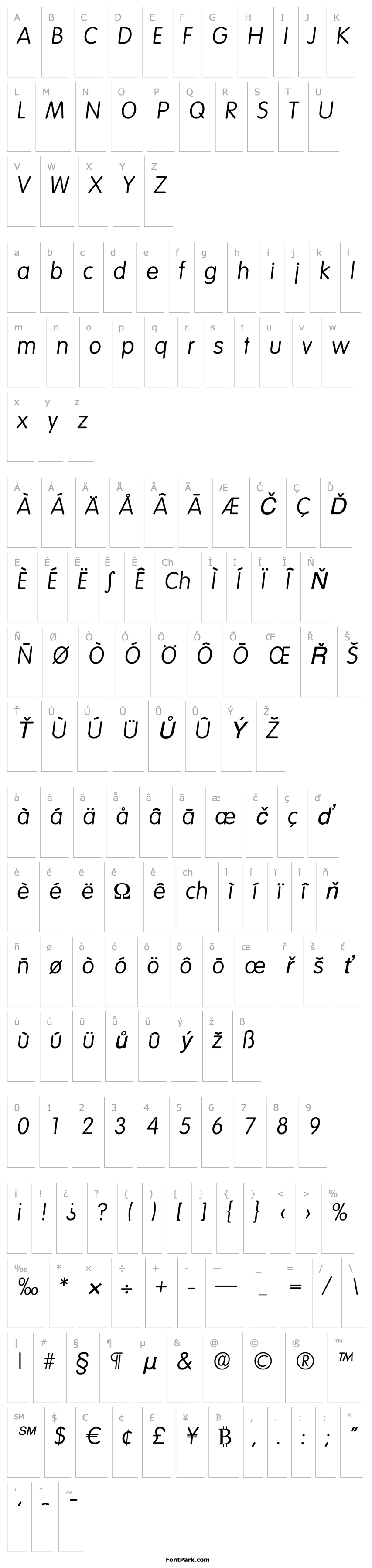 Overview RolandBecker-Light Italic