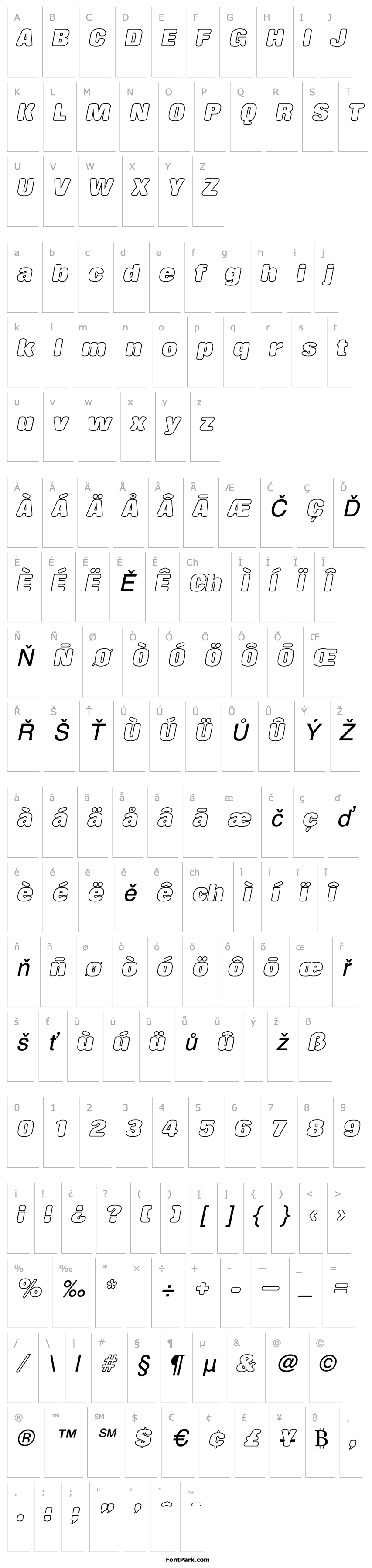 Přehled RollingOutline Italic