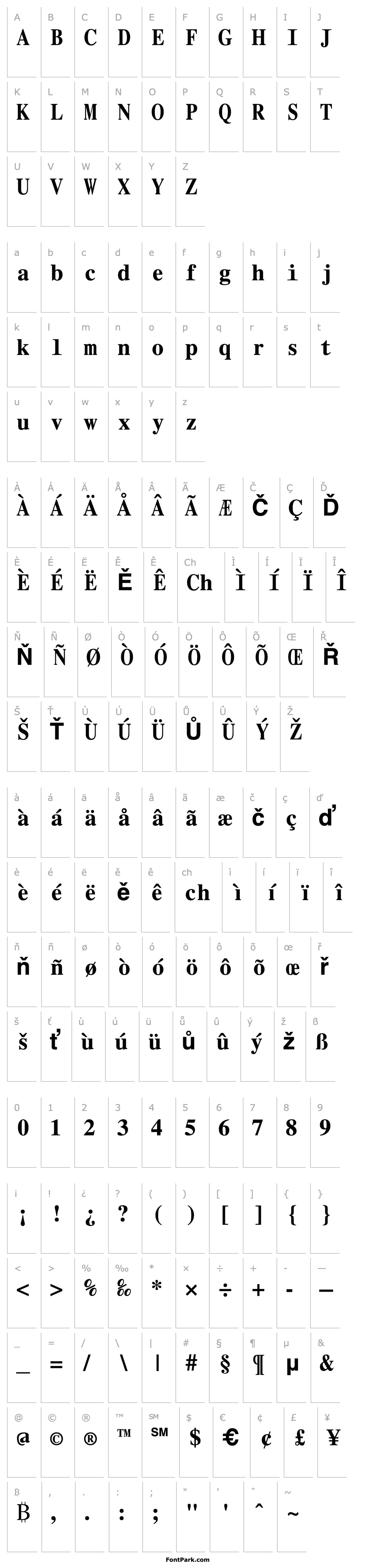 Přehled Roman Mono Bold