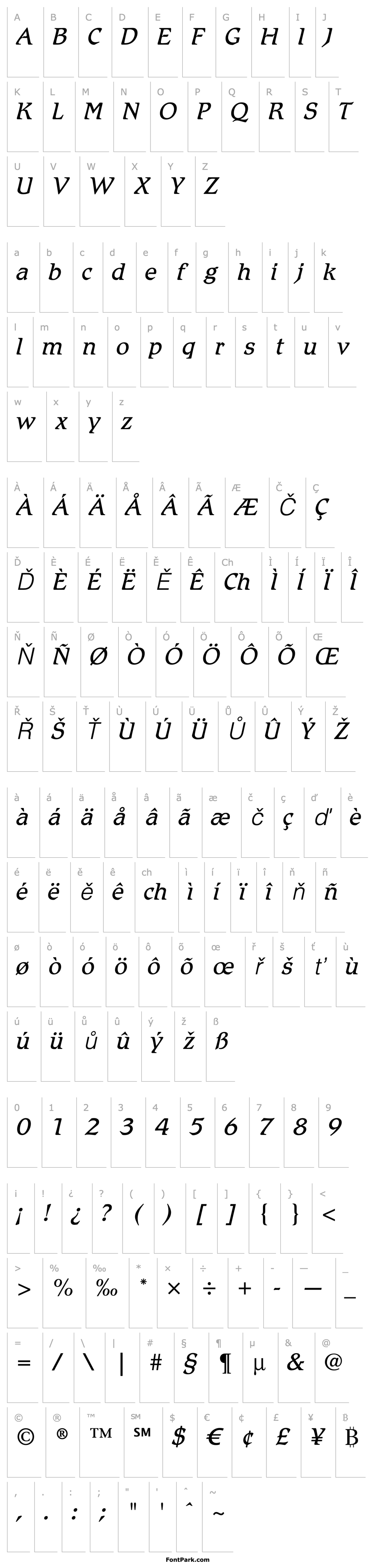 Overview Romic LT Light Italic