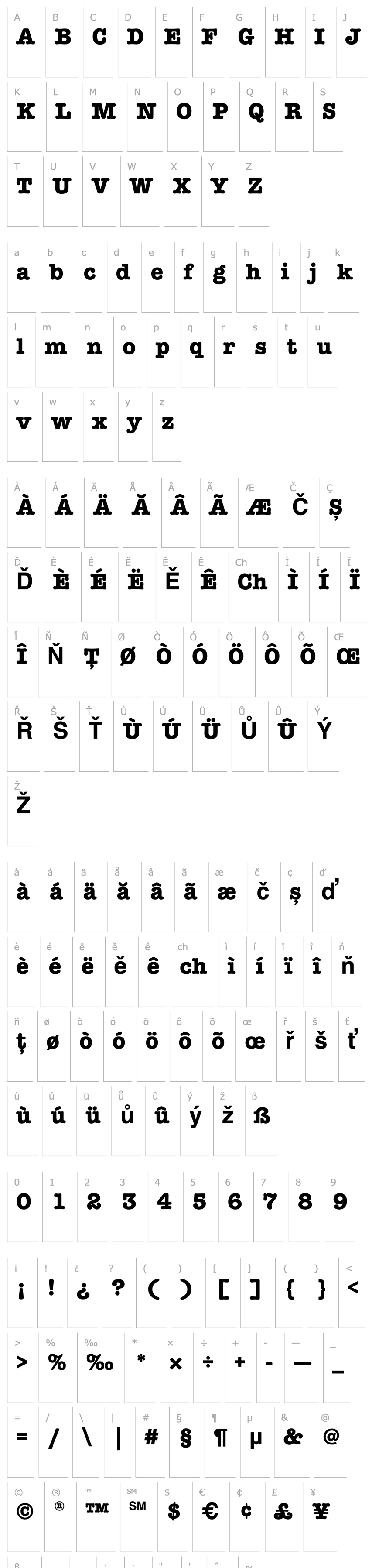 Overview RomtypewriterBold