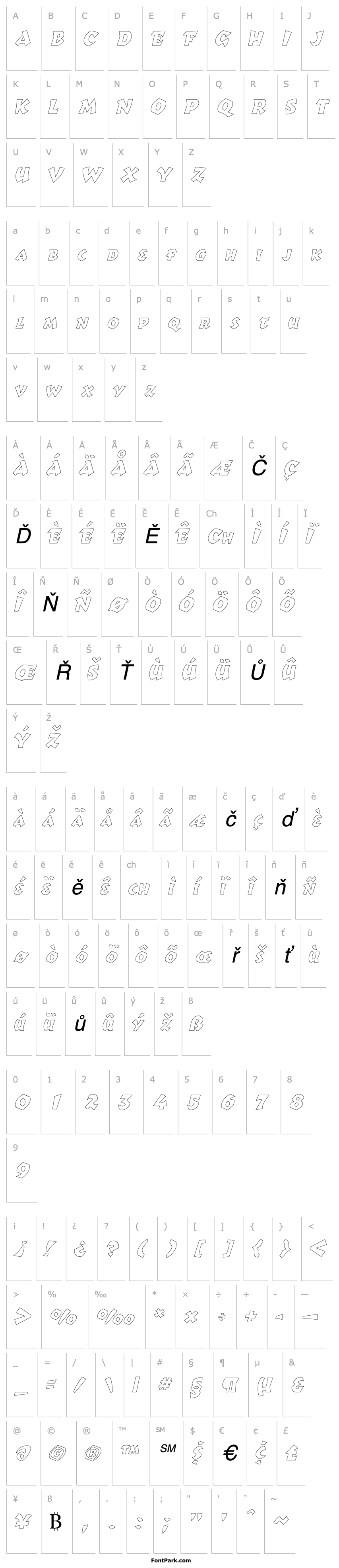 Overview RomulusOutline Italic