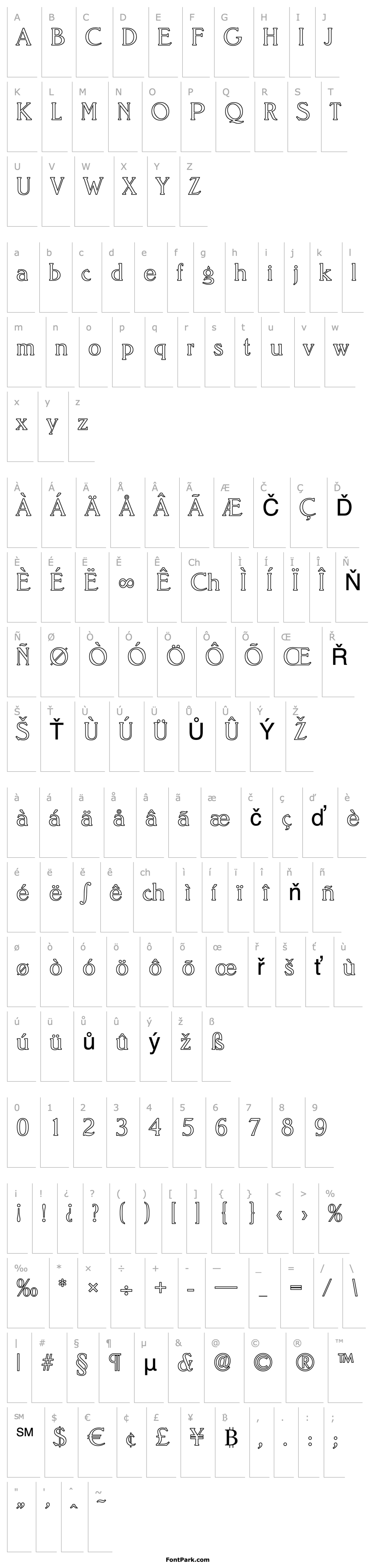 Přehled RonaldBeckerOutline-Light-Regular