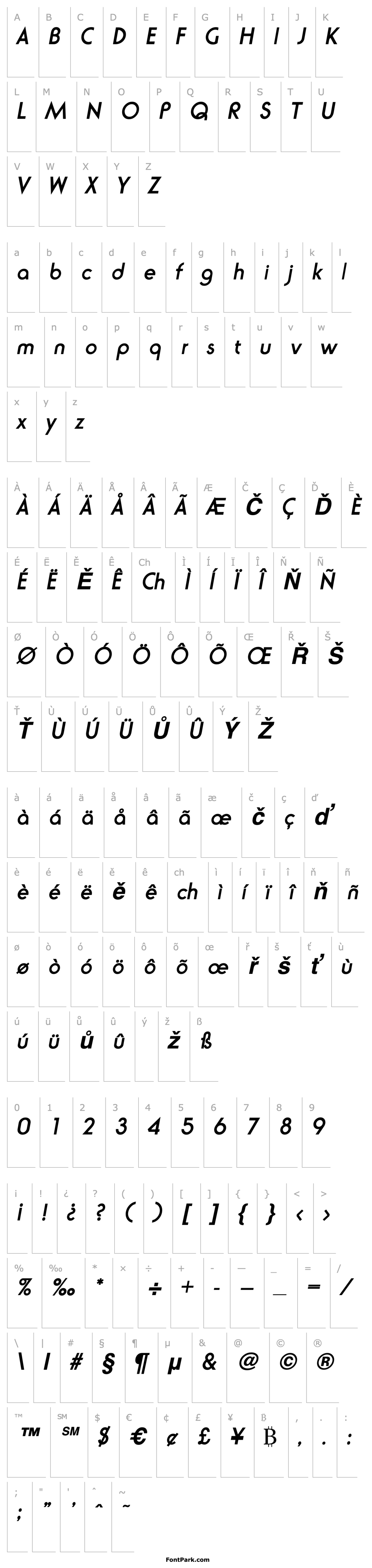 Overview Ronda Bold Italic