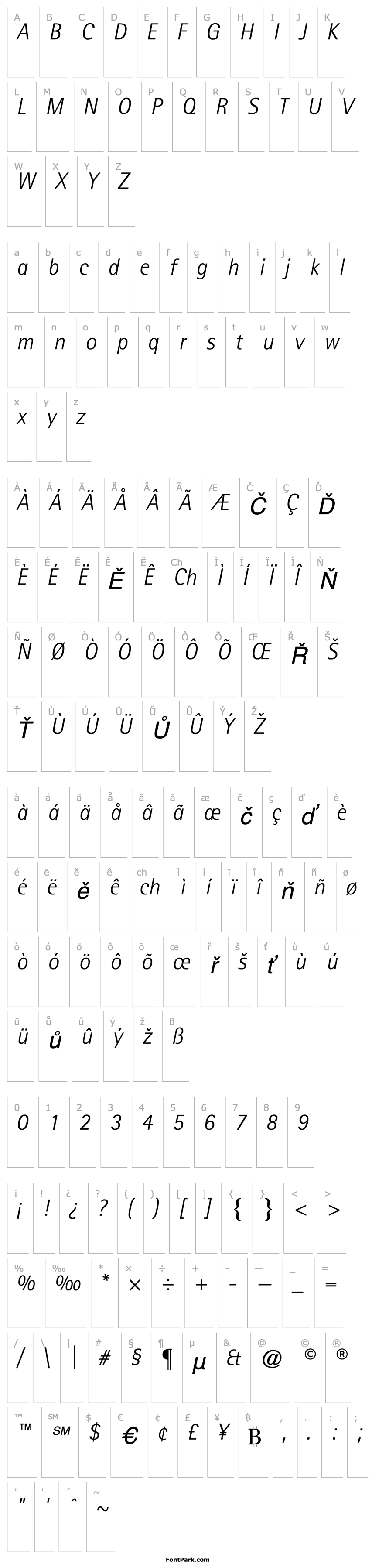 Overview Rotis Semisans 46 Light Italic