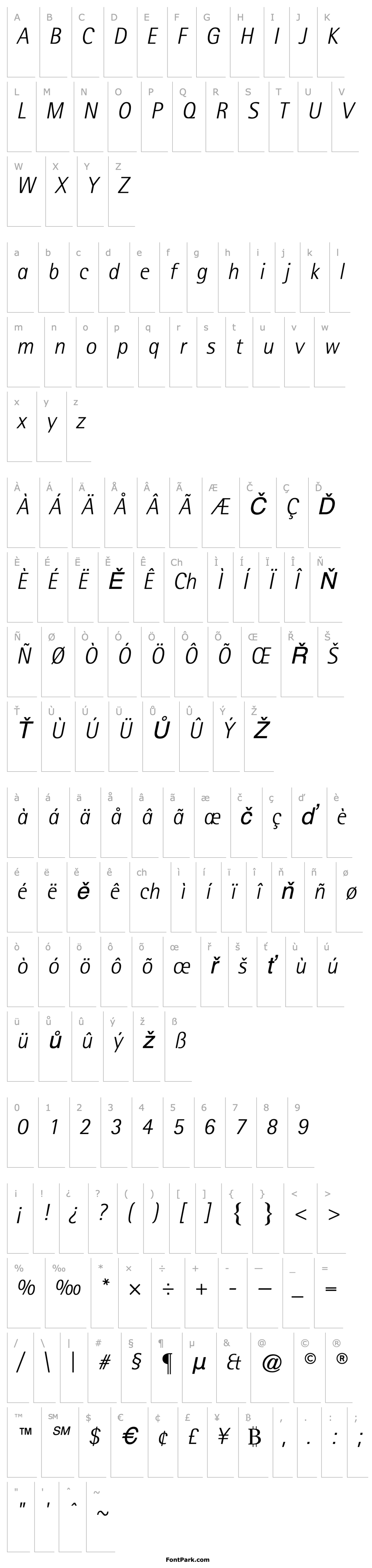 Přehled Rotis SemiSans Light Italic 46