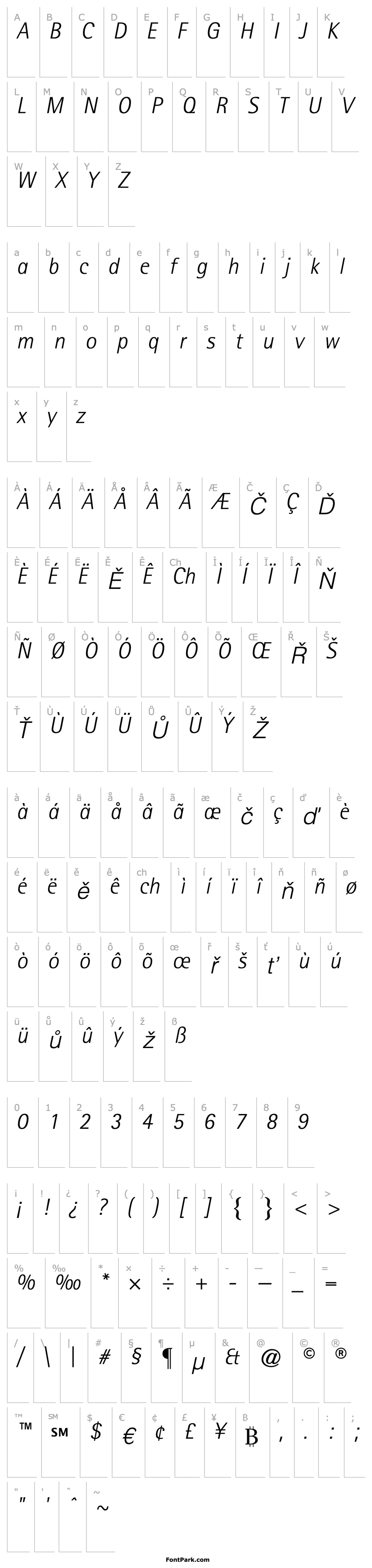 Overview RotisSemiSans46-Light Italic