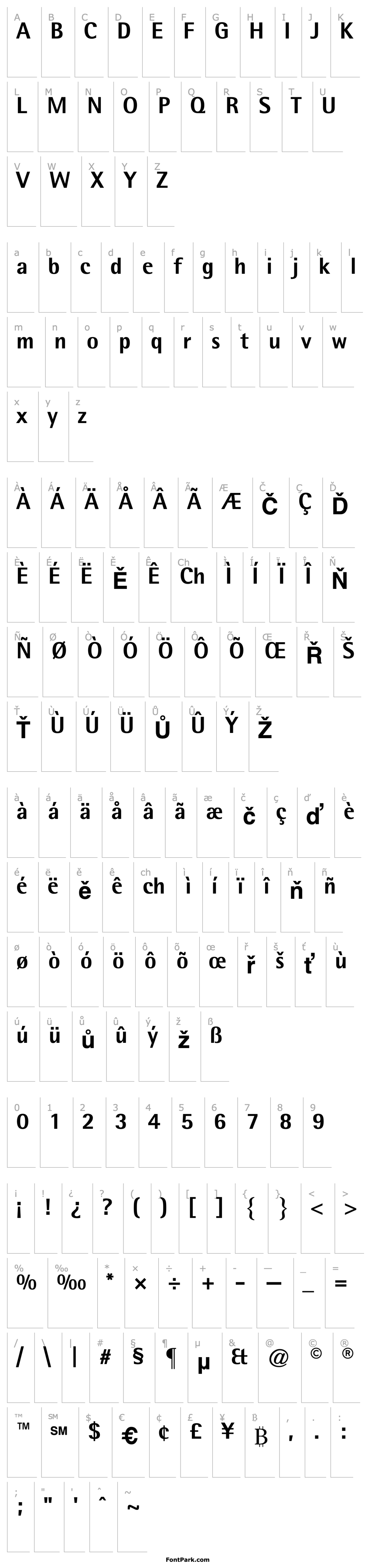 Overview RotisSemiSans75-ExtraBold