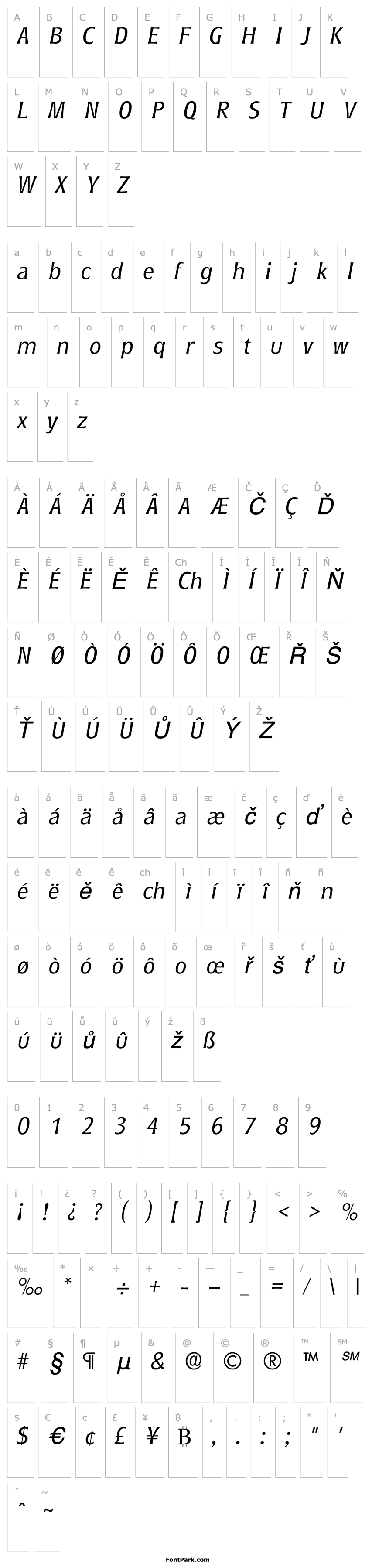 Overview RoundestLH Italic