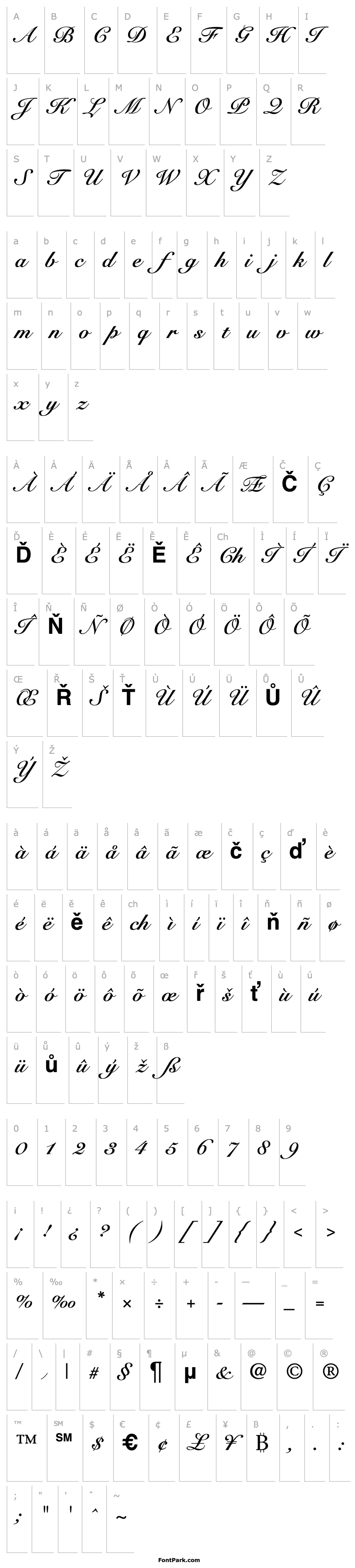 Overview Roundhand-Bold