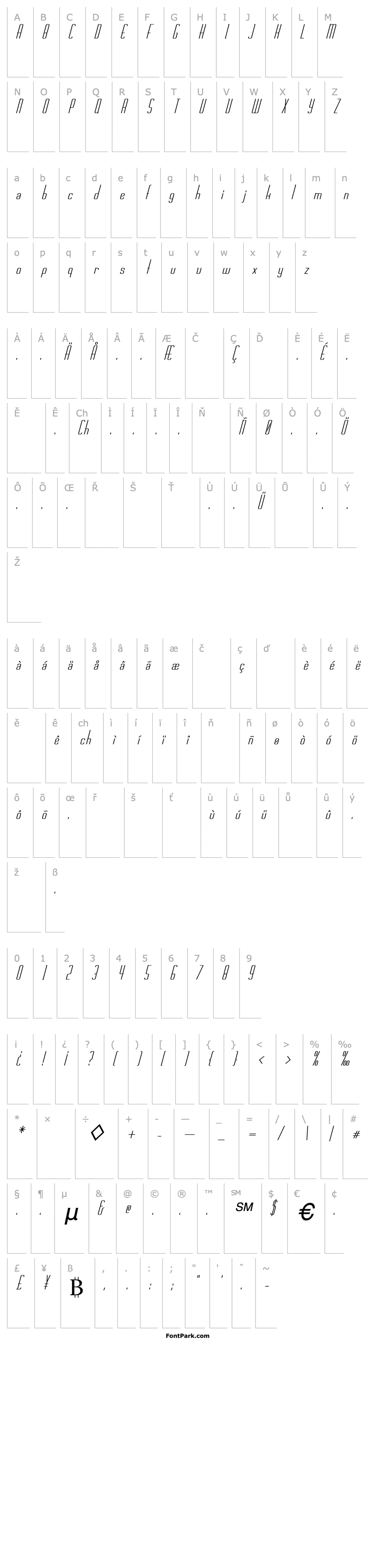 Overview Rschasline Italic