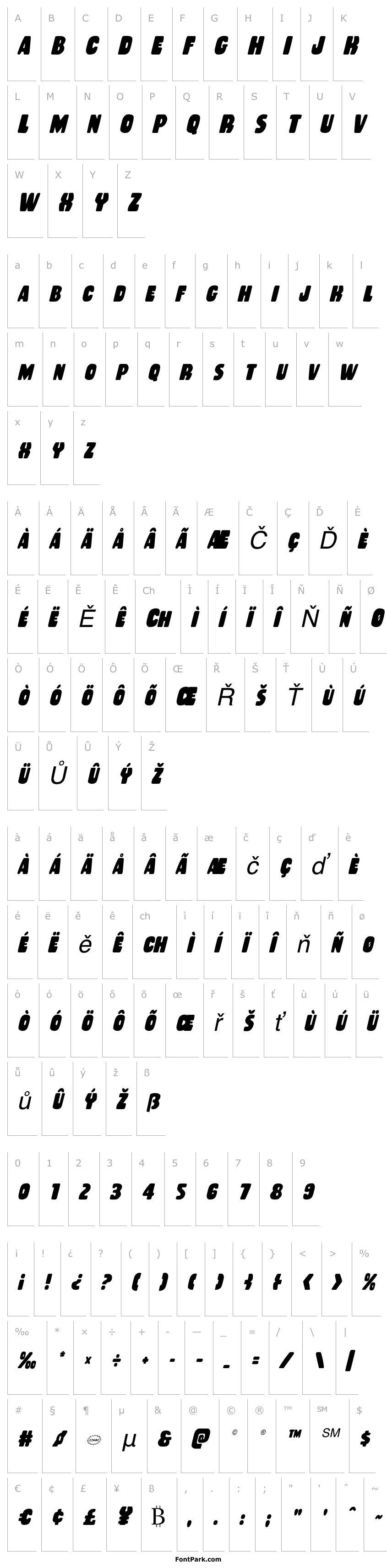 Overview Rubber Boy Condensed Italic