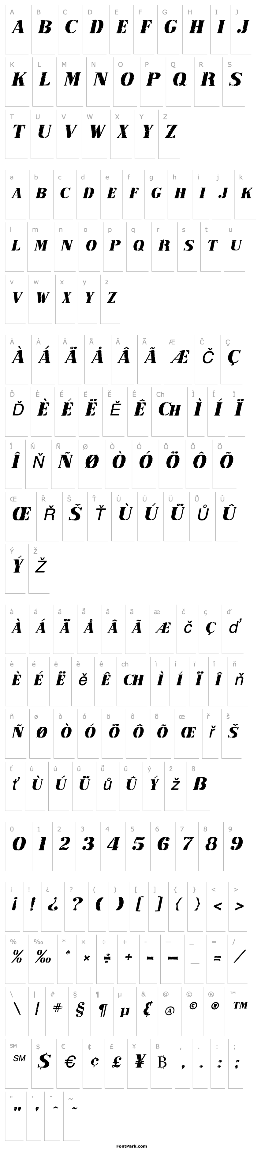 Overview RubberStamp Italic