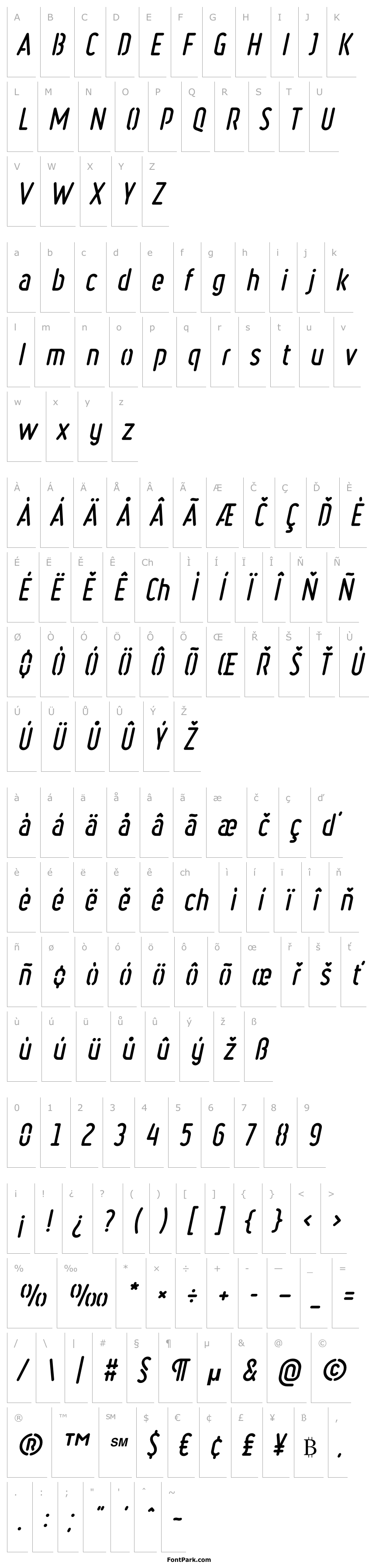 Overview Ruler Stencil Bold Italic