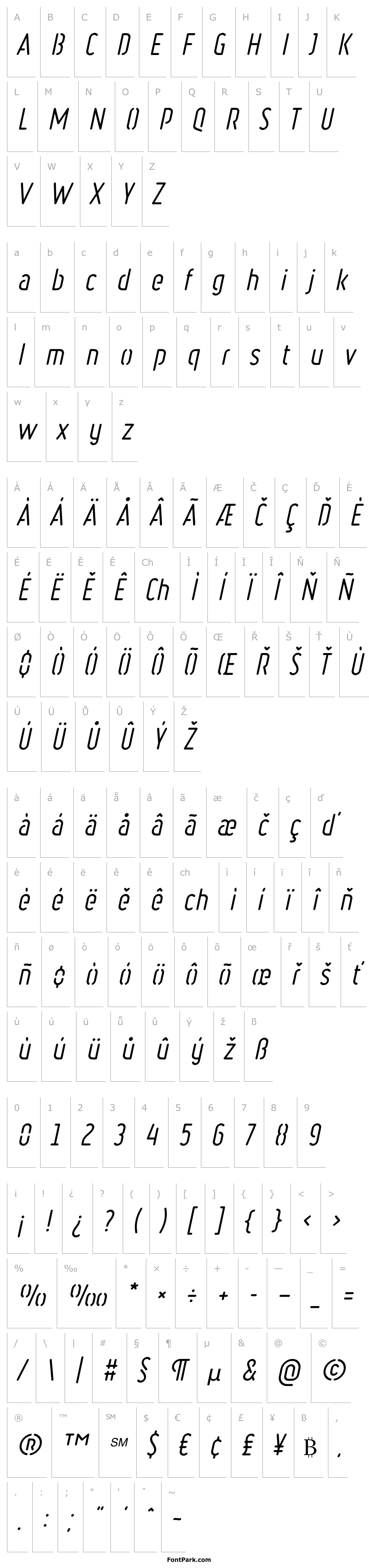 Overview Ruler Stencil Italic