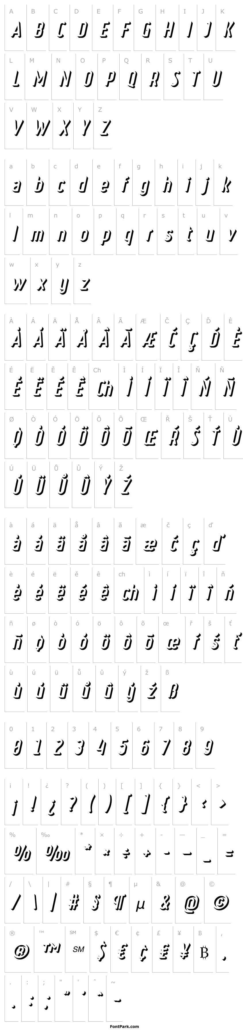 Overview Ruler Volume Extrude Bold Italic