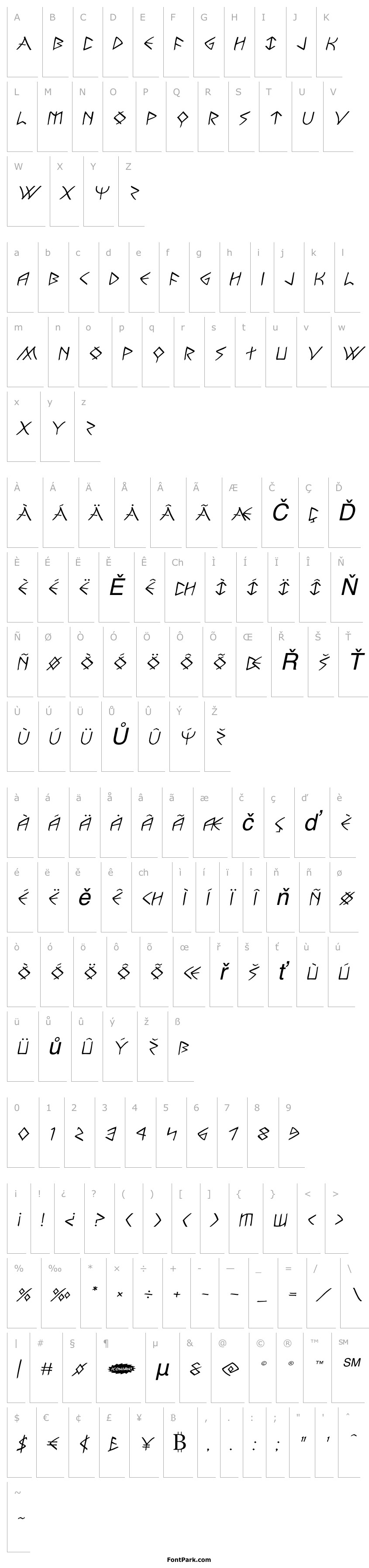 Overview Rune Slasher Expanded Italic