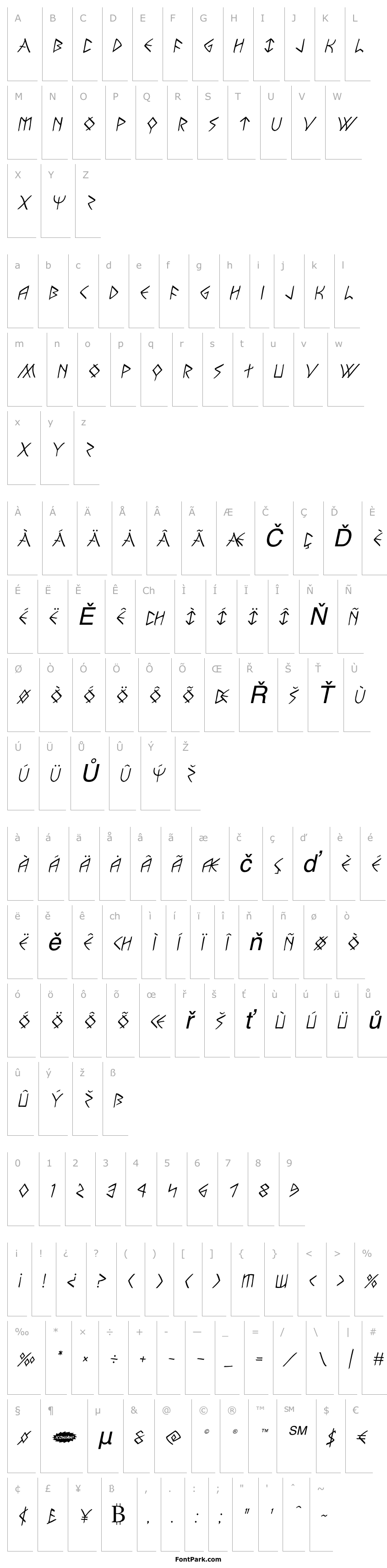 Overview Rune Slasher Italic