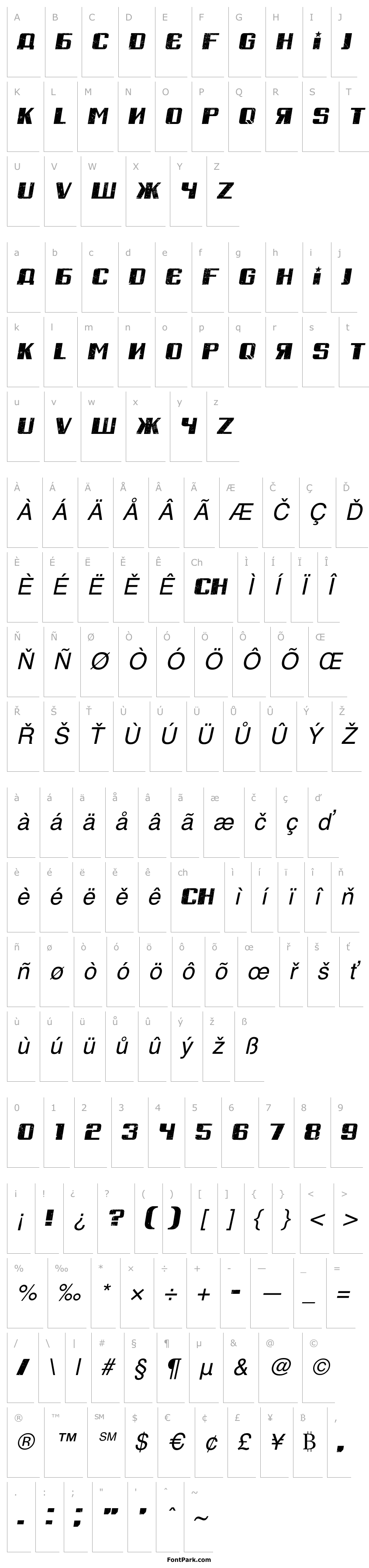 Přehled Russian Spring Grunged Italic
