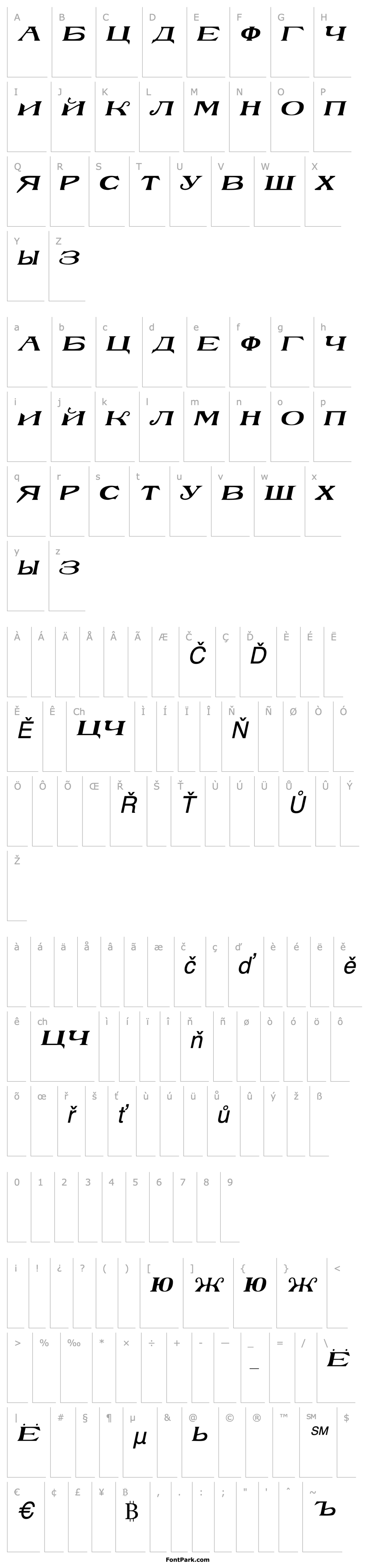 Overview RussianBlock Italic