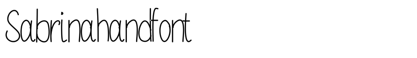 Preview Sabrinahandfont