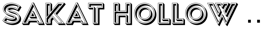 Font Sakat Hollow Regular by Vladimir Nikolic