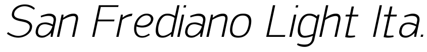 Preview San Frediano Light Italic