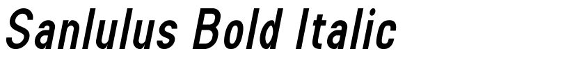 Preview Sanlulus Bold Italic