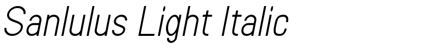 Preview Sanlulus Light Italic