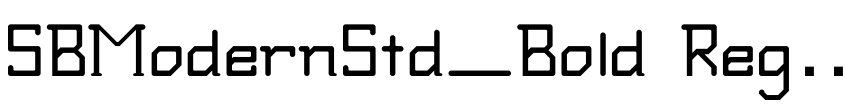 Preview SBModernStd_Bold Regular