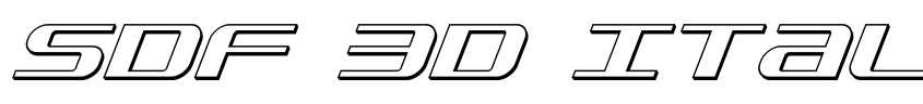 Preview SDF 3D Italic